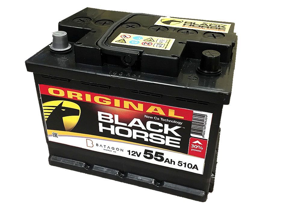 Аккумулятор Black Horse 55 R низк.+