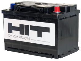 Аккумулятор HIT 77 Ач, 670 А, 12 v, Обратная R+ (0), DIN L3, B13