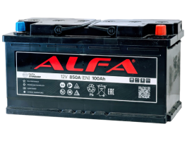 Аккумулятор ALFA Standard 100 Ач, 850 А, 12 v, Обратная R+ (0), DIN L5, B13