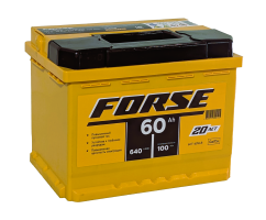 Аккумулятор FORSE 60 Ач, 640 А, 12 v, Обратная R+ (0), DIN L2, B13