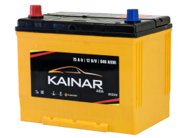 Аккумулятор KAINAR Asia 75 Ач, 640 А, 12 v, Прямая L+ (1), JIS D26, B13