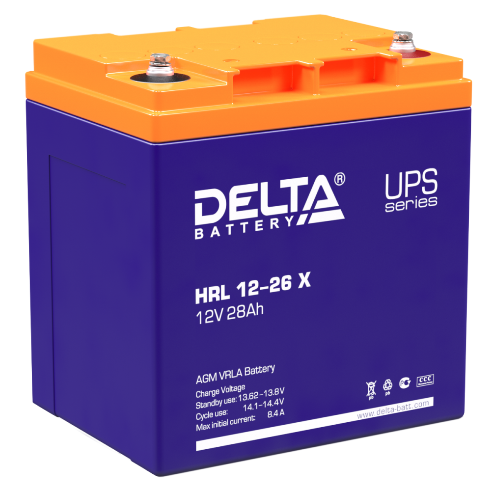 Аккумулятор Delta HRL-X 12V-26