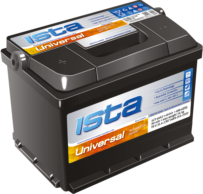 Аккумулятор ISTA UNIVERSAL 95 R+