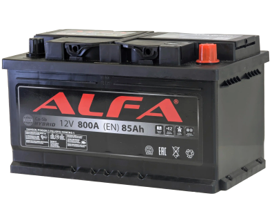 Аккумулятор ALFA Hybrid 85 R+ низк