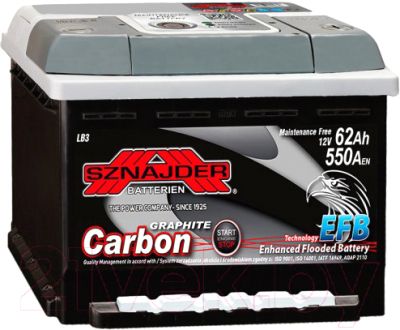 Аккумулятор Sznajder Carbon EFB 62 R+