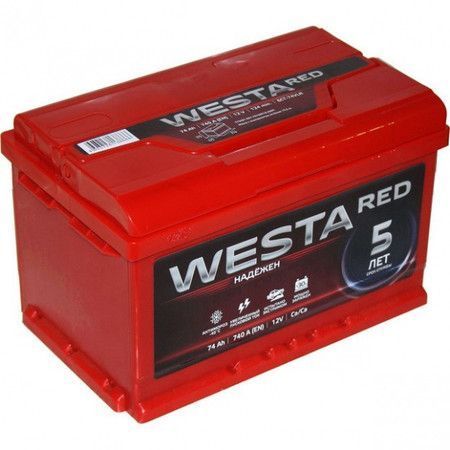 Аккумулятор Westa RED 74 R+