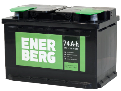 Аккумулятор ENERBERG 74 Ач, 760 А, 12 v, Обратная R+ (0), DIN LB3, B13