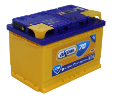 Аккумулятор AKOM 70 Ач, 720 А, 12 v, Обратная R+ (0), DIN L3, B13