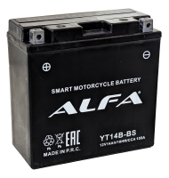 Аккумулятор ALFA YT14B-BS AGM 14 Ач, 155 А, 12 v, Прямая L+ (1)