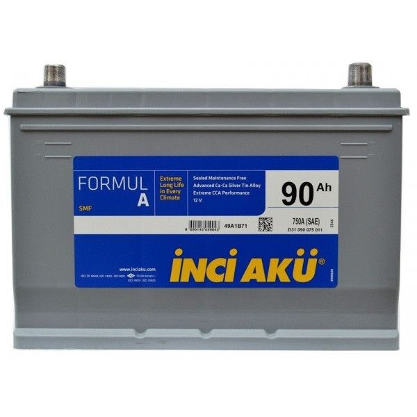 Аккумулятор INCI AKU SUPRA ASIA 90 R+