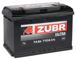 Аккумулятор ZUBR Ultra 74 Ач, 710 А, 12 v, Прямая L+ (1), DIN LB3, B13