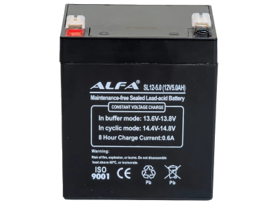 Аккумулятор ALFA UPS AGM 5 Ач, 12 v, Прямая L+ (1)