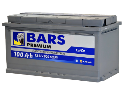 Аккумулятор BARS Premium 100 Ач, 900 А, 12 v, Обратная R+ (0), DIN L5, B13