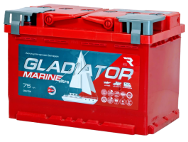 Аккумулятор GLADIATOR Marine EFB 75 Ач, 770 А, 12 v, Обратная R+ (0)