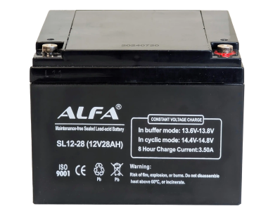 Аккумулятор ALFA UPS AGM 28 Ач, 12 v, Прямая L+ (1)