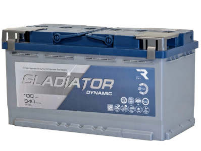 Аккумулятор GLADIATOR Dynamic 12v, 100Ah, 840A, R+(0), L5, B13