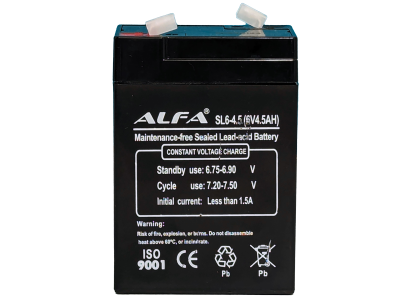 Аккумулятор ALFA 6V-4.5Ah