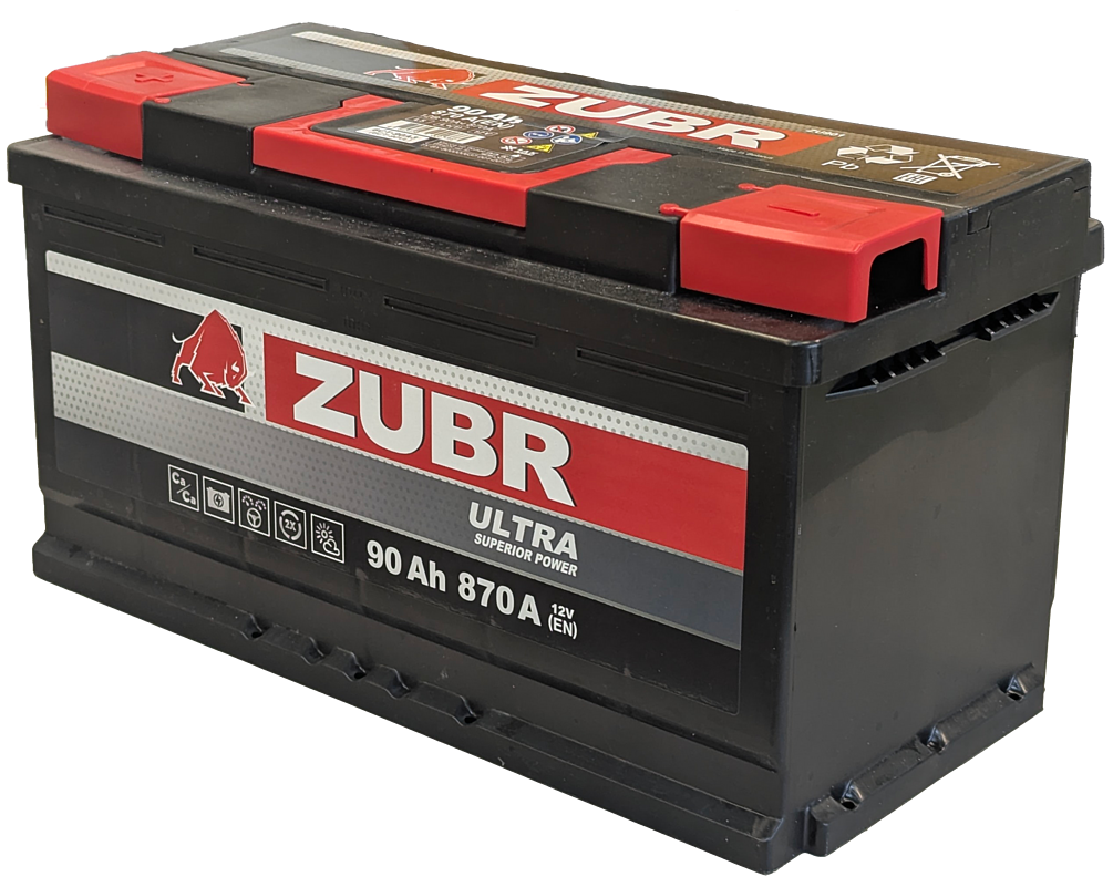 Аккумулятор ZUBR Ultra 90 Ач, 870 А, 12 v, Прямая L+ (1), DIN L5, B13