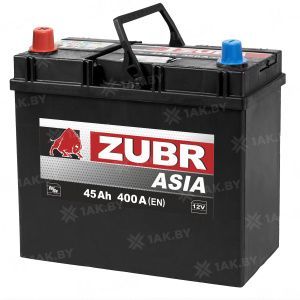 Аккумулятор ZUBR Ultra 45 Ач, 400 А, 12 v, Прямая L+ (1), JIS B24, B00