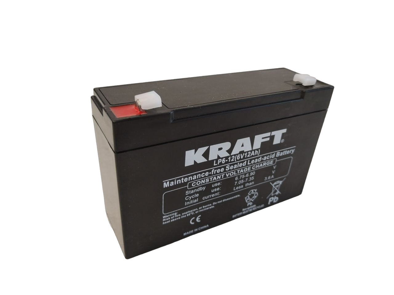 Аккумулятор KRAFT 6V-12Ah