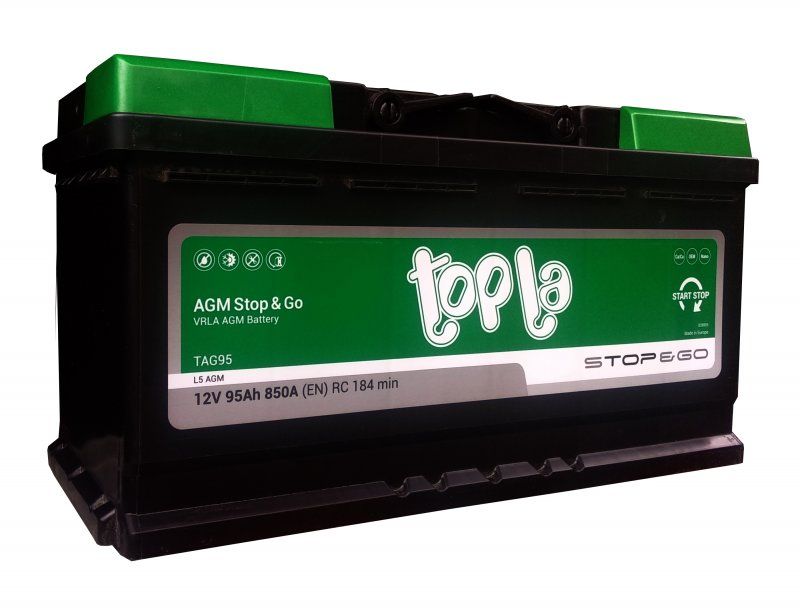 АККУМУЛЯТОР TOPLA TOP AGM STOP & GO (95 A/H) 850 A R+