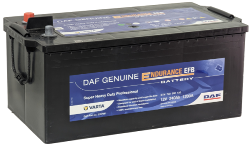 DAF Endurance EFB 240 1200А, 12V, Обратная L+ (3) евро, D6/C фото