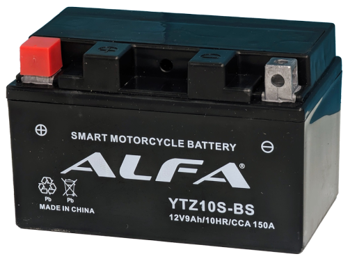 Аккумулятор ALFA YTZ10S-BS AGM 9 Ач, 150 А, 12 v, Прямая L+ (1)