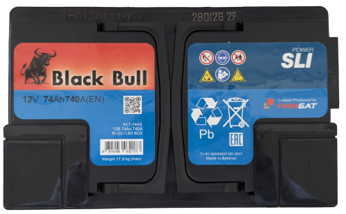 Фото BLACK BULL SLI 74  низк, Ач, 740 А, 12v, Обратная R, LB3