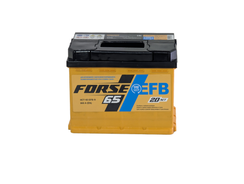 Фото Аккумулятор FORSE EFB 65 Ач, 660 А, 12 v, Обратная R+ (0), DIN L2, B13