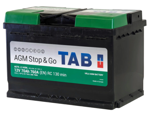 Фото Аккумулятор TAB Stop&Go AGM 70 R+