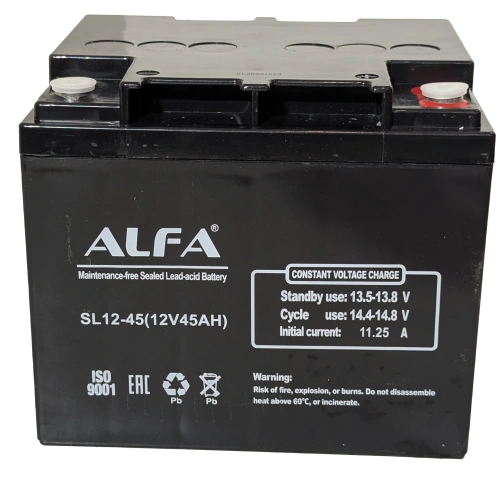 ALFA 12V-45Ah(C20) L (тяговая) M6 (197*166*170) фото