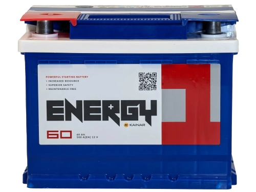 Аккумулятор ENERGY ONE 60 Ач, 500 А, 12 v, Прямая L+ (1), DIN L2, B13