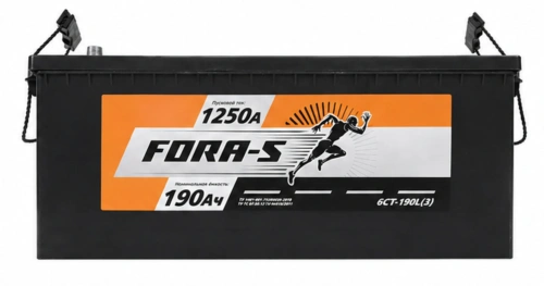 Аккумулятор FORA-S 190 Ач, 1250 А, 12 v, Обратная L+ (3) euro, D4 (A), B00 фото