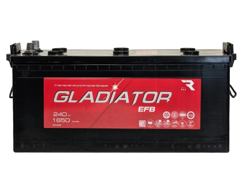 Аккумулятор GLADIATOR EFB 12v, 240Ah, 1650A, L+(3) euro, D6, B00 фото