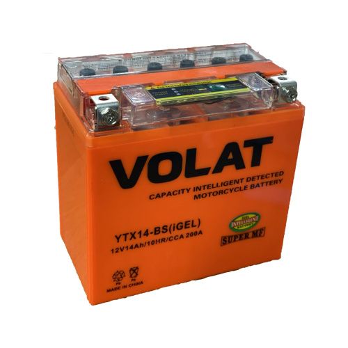 Аккумулятор VOLAT YTX14-BS (IGEL) (14 A/H) 200 A L+