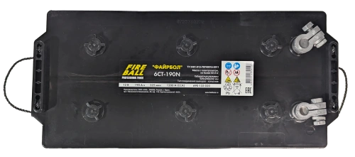 Аккумулятор FIREBALL 190 Ач, 1200 А, 12 v, Прямая R+ (4) rus, D5 (B), под болт, B00 фото