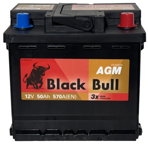 Фото BLACK BULL (Camel Group) AGM 50 Ач, 570 А, 12v, Обратная R, L1