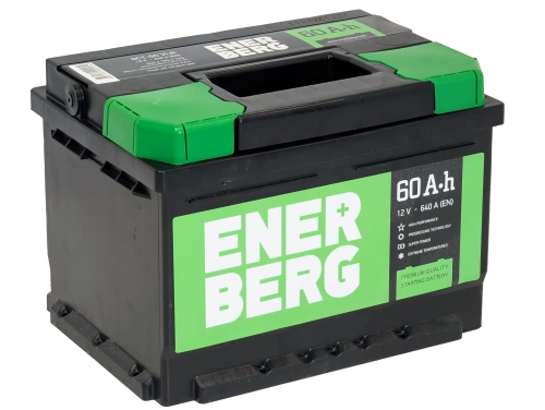 Аккумулятор ENERBERG 60 Ач, 640 А, 12 v, Обратная R+ (0), DIN LB2, B13