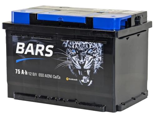 Фото Аккумулятор BARS 75 Ач, 650 А, 12 v, Обратная R+ (0), DIN L3, B13