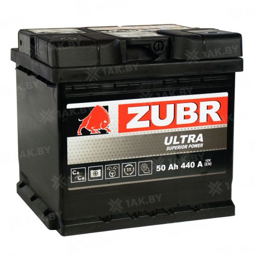 Фото Аккумулятор ZUBR Ultra 50 Ач, 440 А, 12 v, Прямая L+ (1), DIN L1, B13