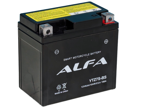 Аккумулятор ALFA YTZ7S-BS AGM 6 Ач, 100 А, 12 v, Обратная R+ (0) фото