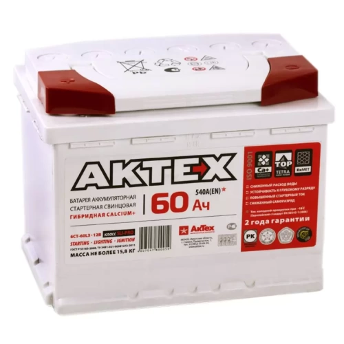 Аккумулятор AKTEX 60 R+