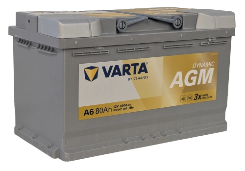 Фото Аккумулятор VARTA Start-Stop AGM 80 Ач, 800 А, 12 v, Обратная R+ (0), DIN L4, B13