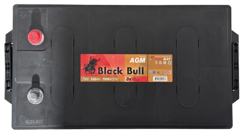 Аккумулятор BLACK BULL (Camel Group) AGM 240 Ач, 1500 А, L+ (3) euro, 12 v, D6/C фото
