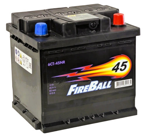 Фото Аккумулятор FIREBALL 45 Ач, 410 А, 12 v, Обратная R+ (0), DIN L1, B13