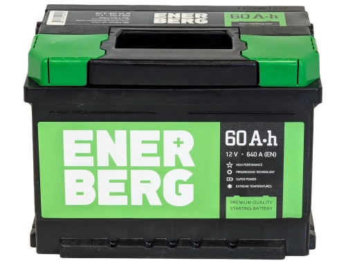 Аккумулятор ENERBERG 60 Ач, 640 А, 12 v, Обратная R+ (0), DIN LB2, B13