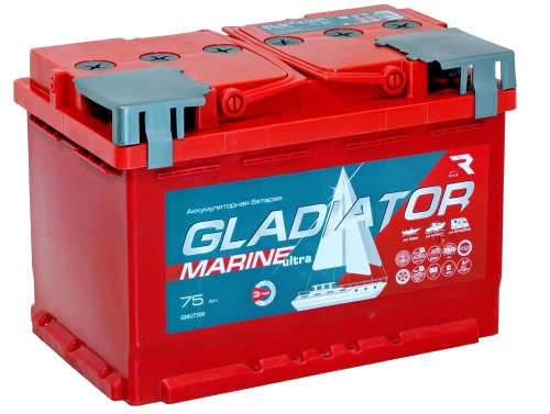 Фото Аккумулятор GLADIATOR MARINE EFB 12v, 75Ah, 770A, R+(0), L3, B13