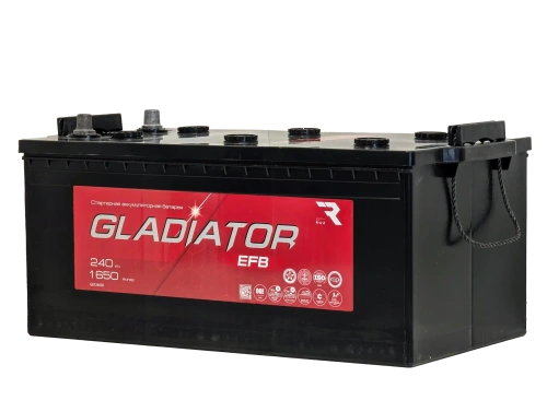 Аккумулятор GLADIATOR EFB 12v, 240Ah, 1650A, L+(3) euro, D6, B00 фото