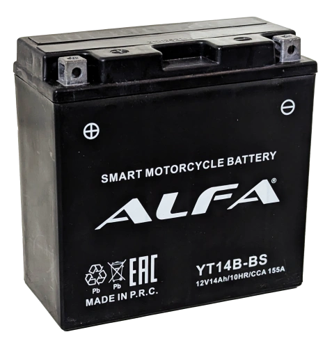 Аккумулятор ALFA YT14B-BS AGM 14 Ач, 155 А, 12 v, Прямая L+ (1) фото
