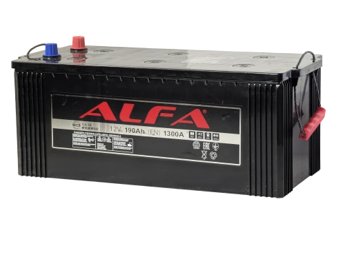 Аккумулятор ALFA 190 Ач, 1300 А, 12 v, Обратная L+ (3) euro, D5 (A), B00 фото